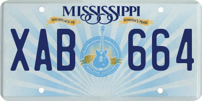 MS license plate XAB664