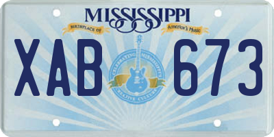 MS license plate XAB673