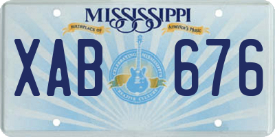 MS license plate XAB676