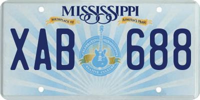 MS license plate XAB688