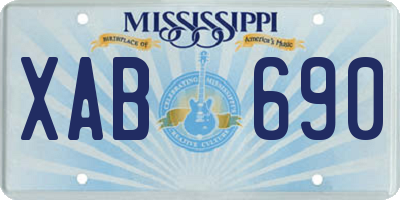 MS license plate XAB690