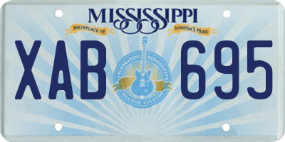 MS license plate XAB695