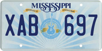 MS license plate XAB697