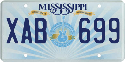 MS license plate XAB699