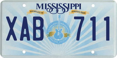 MS license plate XAB711