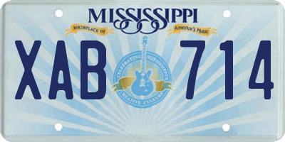 MS license plate XAB714