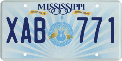 MS license plate XAB771