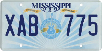 MS license plate XAB775