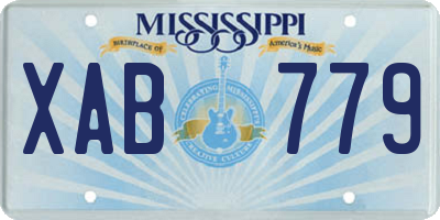 MS license plate XAB779