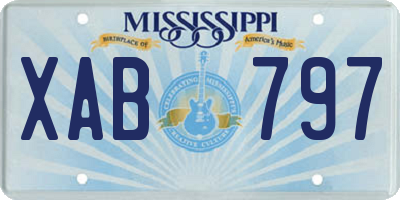 MS license plate XAB797