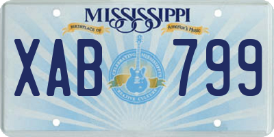 MS license plate XAB799