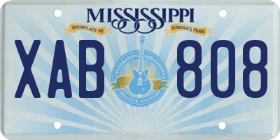 MS license plate XAB808