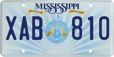 MS license plate XAB810