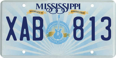 MS license plate XAB813