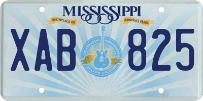 MS license plate XAB825