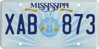MS license plate XAB873