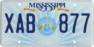 MS license plate XAB877