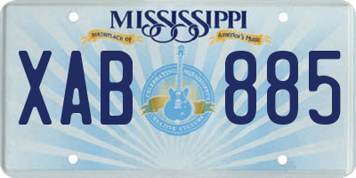 MS license plate XAB885