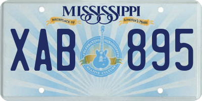 MS license plate XAB895