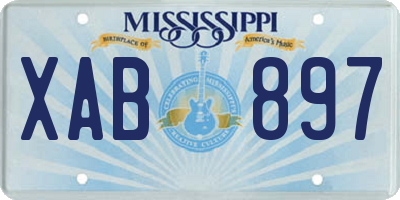 MS license plate XAB897