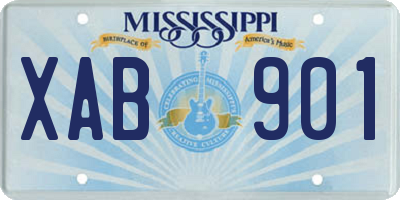 MS license plate XAB901