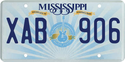 MS license plate XAB906