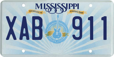 MS license plate XAB911