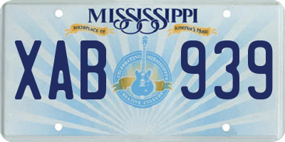 MS license plate XAB939
