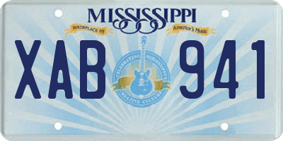 MS license plate XAB941