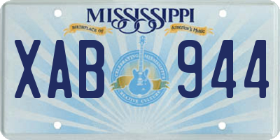 MS license plate XAB944