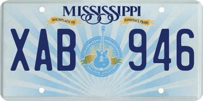 MS license plate XAB946
