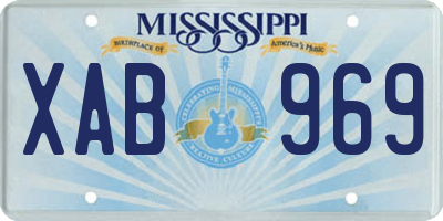 MS license plate XAB969