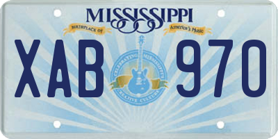 MS license plate XAB970