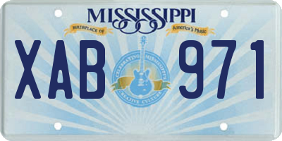 MS license plate XAB971