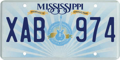 MS license plate XAB974