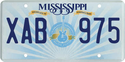MS license plate XAB975