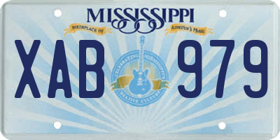 MS license plate XAB979
