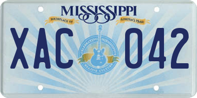 MS license plate XAC042
