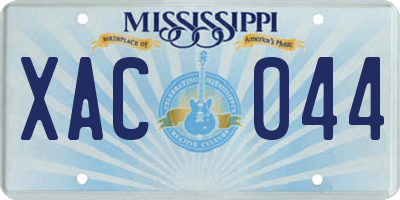 MS license plate XAC044