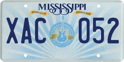 MS license plate XAC052