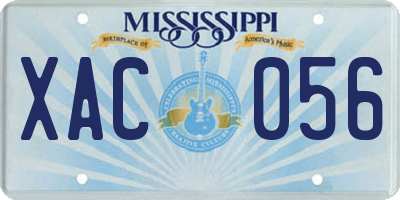 MS license plate XAC056