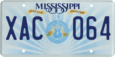 MS license plate XAC064