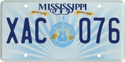 MS license plate XAC076