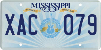 MS license plate XAC079