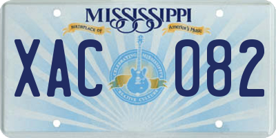 MS license plate XAC082