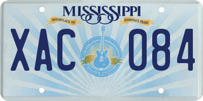 MS license plate XAC084