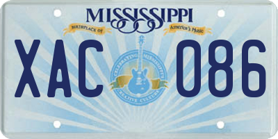 MS license plate XAC086