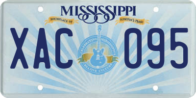 MS license plate XAC095