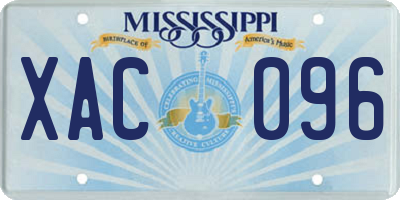 MS license plate XAC096