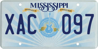 MS license plate XAC097